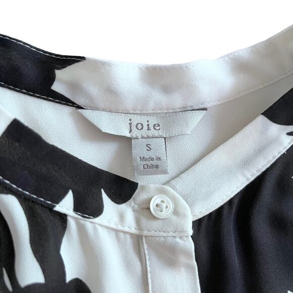 Joie KAYVAN  floral silk blouse in Porcelain size Small - Picture 5 of 8